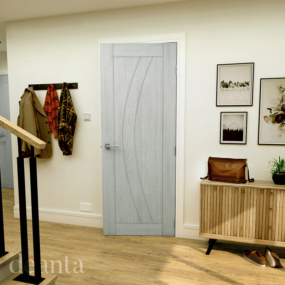 Deanta Ravello Light Grey Ash FD30 FSC® Internal Fire Door - Image 3