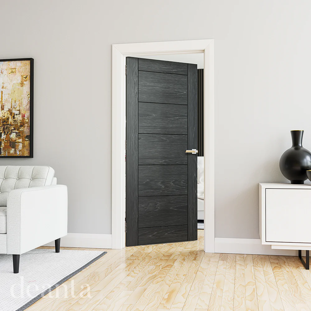 Deanta Seville Brushed Black Oak FD30 FSC® Internal Fire Door - Image 3