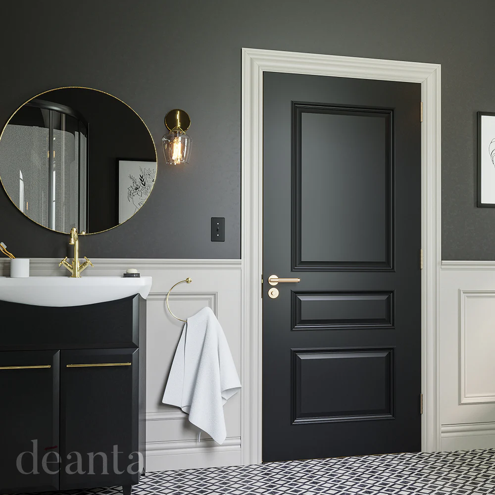 Deanta Windsor Black Prefinished FSC® Internal Door - Image 3